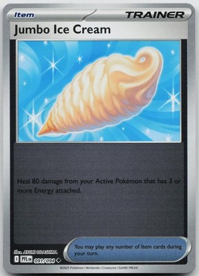 JUMBO ICE CREAM 091/094 UNCOMMON PHANTASMAL FLAMES POKEMON REVERSE HOLO NM/M