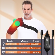 Shoulder Heating Pad with Vibration Massager Heated Wrap for Soreness Relief