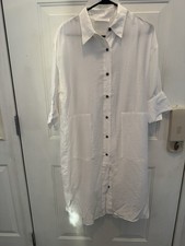 Luxology White Midi Dress Size M