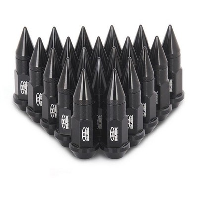 BLOX 80mm Spike Radmuttern M12x1,5 Schwarz 20 Stück Alu Lug Nuts JDM Racing
