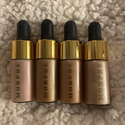 Morphe Liquid Luster Mini Highlighter Drops Illuminator Liquid LOT OF 4