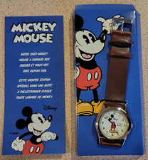 Disney Special Edition Mickey Mouse Watch by SII Marketing 2006 Brown Band NEW