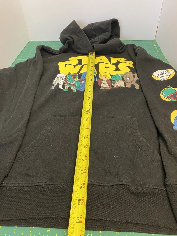Star Wars Hoodie Youth Boys Size Large Darth Vader Yoda Chewbacca Boba Fett Luke - Image 3 of 4