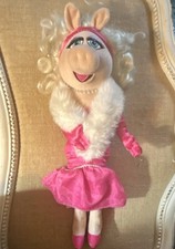 Disney Miss Piggy Muppets Plush Doll Medium Pink Dress 2012 18 Jim Henson