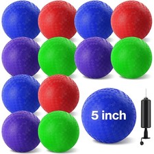 12 Pcs Dodgeballs 5 Inch Kickball Playground 4 Colour Inflatable Handball Dod...