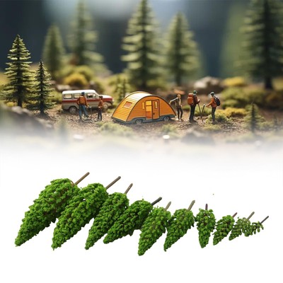 10 Stück Miniatur Szene Modell Kiefer Bäume tief grün Kiefern for Landscape