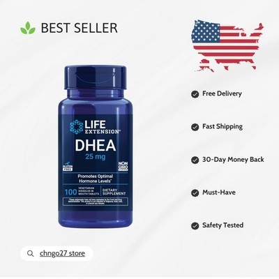 100 Vegetarian Tablets of DHEA 25 mg   Supports Hormonal & Cognitive Health