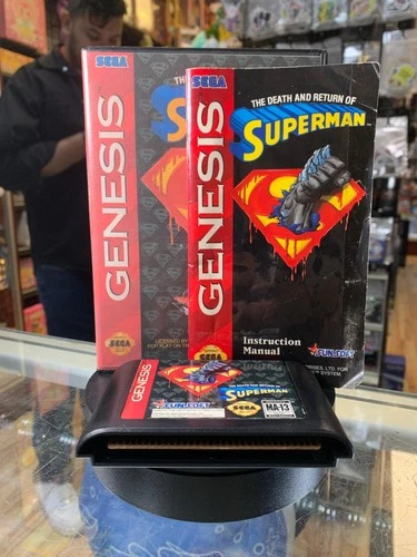 Death & Return of Superman (Sega Genesis, Vintage Video Games) COMPLETE