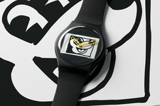SWATCH x KEITH HARING MICKEY BLANC SUR NOIR - SUOZ337 - NEW DISNEY MOUSE