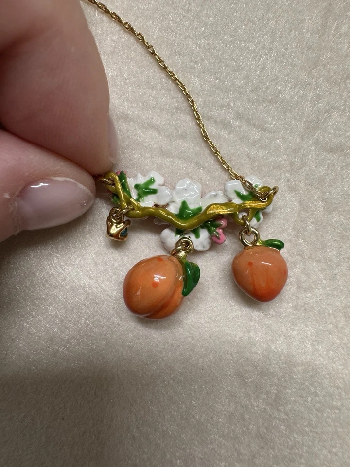 les Nereides Orange And Flowers  Necklace  - Image 4 of 4