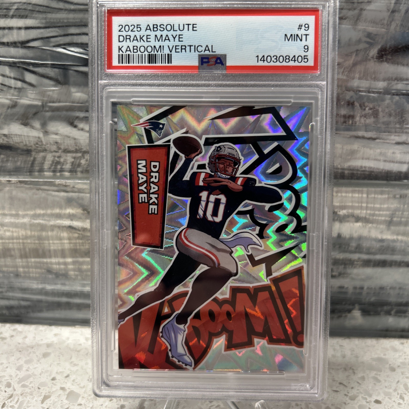 2025 Drake Maye Absolute Kaboom Vertical PSA 9 !! 🔥🔥🔥