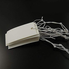 1000PCS Price Tags Marking Labels Display Hang Cards with Elastic String 36X18 M