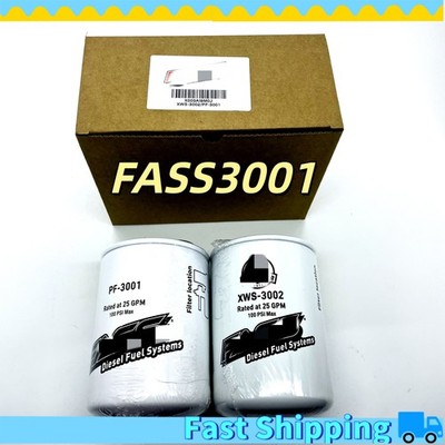 2× FASS Titanium Series Fuel Filter Package XWS-3002 / Pf-3001 FASS3001 US Store
