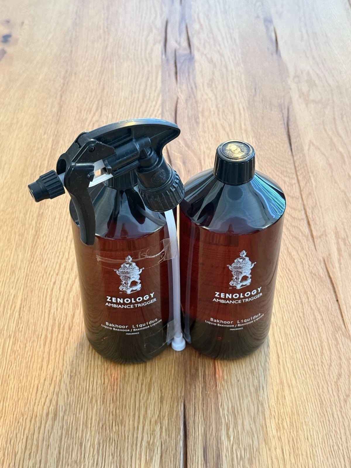 2x Pack Zenology Bakhoor Liquidus Ambiance Trigger Spray Bottles 1000ml - New 2