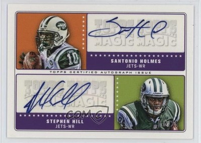 2012 Topps Magic Dual 1/25 Santonio Holmes Stephen Hill Rookie Auto RC j4h
