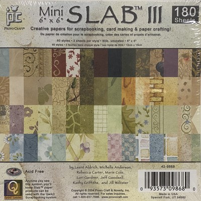 Provo Craft Mini Slab III - 180 Sheets - 6'' x 6''
