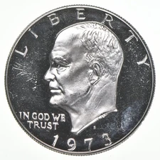 1973-S Eisenhower Dollar 40% SILVER - PROOF Cameo