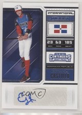 2018 Contenders Draft Picks International Ticket Estanli Castillo #6 Auto y6z