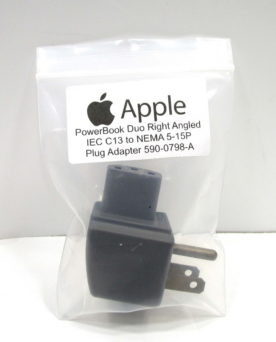 APPLE Powerbook Duo Right Angled IEC C13 to NEMA 5-15P Plug