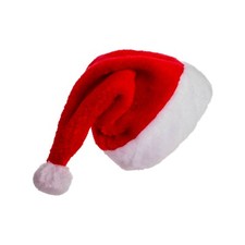 Christmas Santa Hat. Red White Plush Santa Hat. Medium. Gift item. US seller