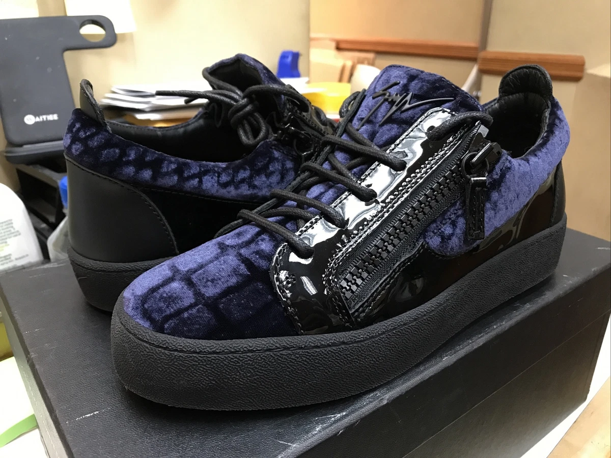 Giuseppe Zanotti May London Navy Blue Size 8/41 Unisex Low Sneakers