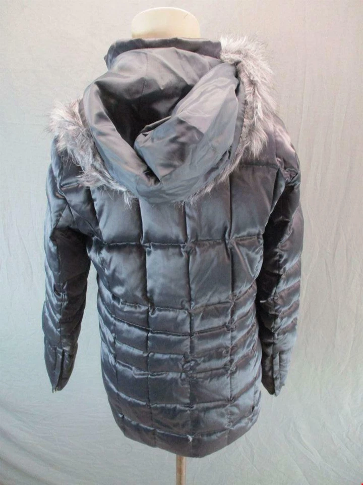 Style&co. Size S Womens Gray Full Zip Insulated Down Hooded Puffer Jacket GR6213 - Image 4 of 4
