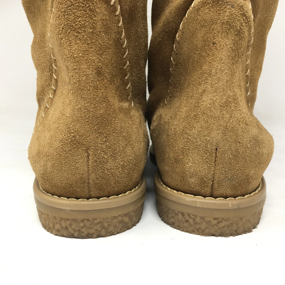 Jack Rogers Knee High Moccasin Boots Shoes Womens Size 7 Brown Faux Fur Lined - Image 4 of 4