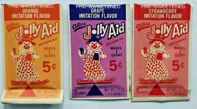 Vintage Early 1960'S Jolly Aid Drink Mix (Pre-Kool-Aid) NOS Lot of