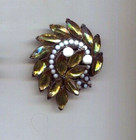 Weiss Olive Green Swirl  brooch nos — photo 2