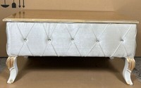 Casa Padrino Luxus Barock Couchtisch Gold / Weiß Gold Tisch Wohnzimmer MöBel