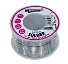 MG Chemicals Sn60/Pb40 Rosin Core Leaded Solder, 0.062" Diameter, 1/2 lb Spool