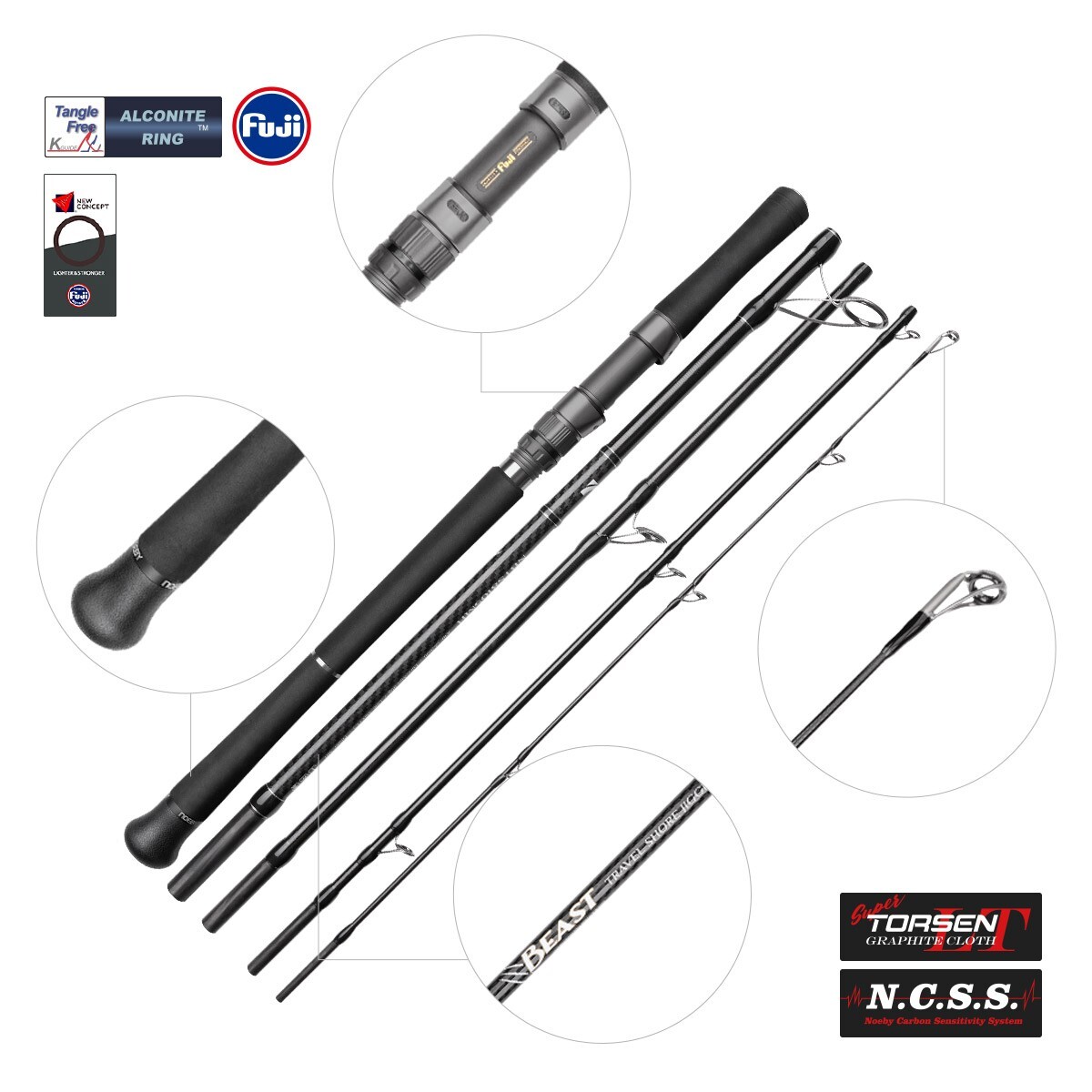 Noeby Beast Travel Shore Jigging Fishing Rod Boarding Spinning