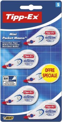 Tipp-Ex Mini Pocket Mouse Korrekturroller, 6m x 5mm, 5 Stück