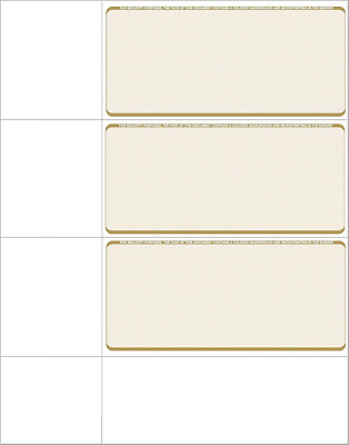 Computer Check Paper - Blank Personal Wallet Checks 3 on a Page - Compatible wit