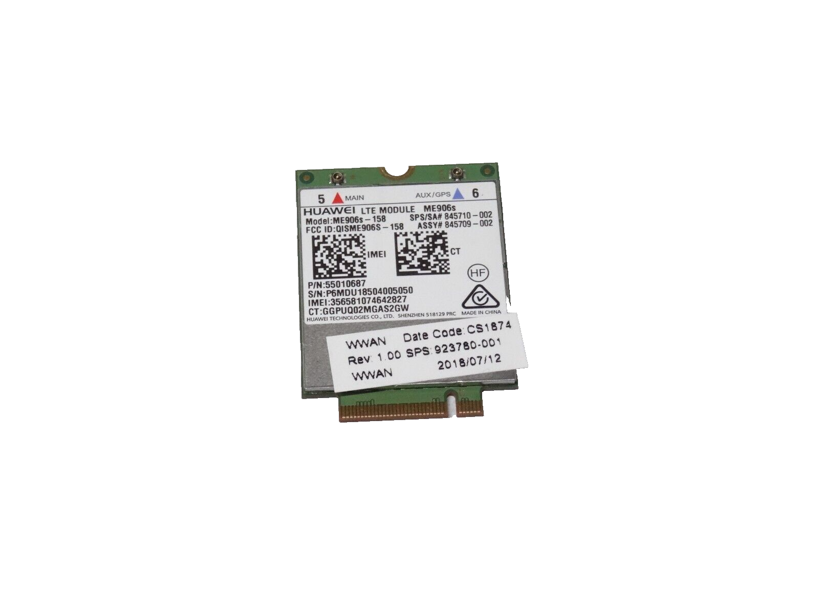 GENUINE HP Elite X2 1012 G2 WWAN 4G LTE Mobile BroadBand Card 923780 ...