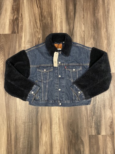 Levi's faux fur sleeves lining vintage 