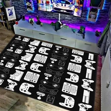 Gamer Rug for Boys Room 3x5 Area Rug Gaming Rug for Living Room Kids Rugs for...