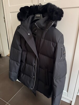 Moose Knuckles Mens Black Cloud 3Q Neoshear Jacket  SIZE L ( cloud shearling )