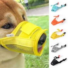 Dog Safety Muzzle Adjustable Breathable Mouth Cover Anti-Barking Biting Chewing