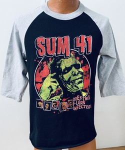 Vintage Sum 41 Does This Look Infected Raglan Shirt Pop Punk Good Charlotte Ebay