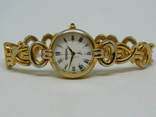 Fossil F2 ES-8679 Gold Tone Quartz 