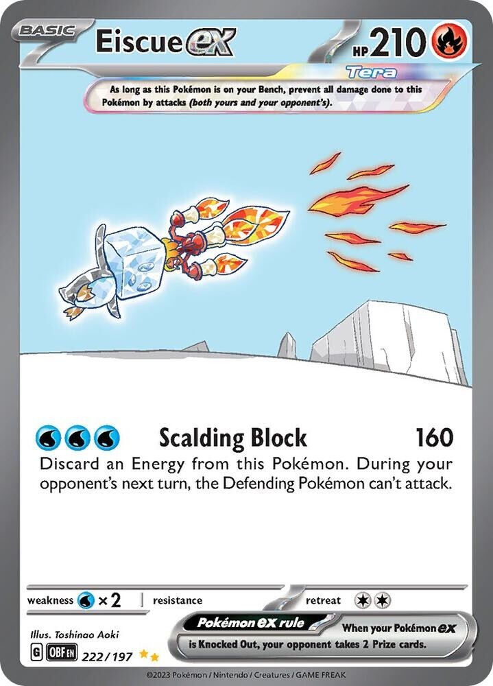 Pokemon Eiscue ex 222/197 Special Illustration Rare OBF