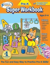Hooked on Pre-K Super Workbook - paperback Hooked on Phonics