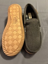 Men's Dearfoams Gray Memory Foam Slippers Grey Size Medium 9-10. New