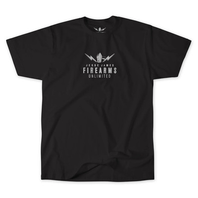 JJFU Jesse James Firearms Biker T-Shirt Logo Schwarz / Weiss Baumwolle S-XL