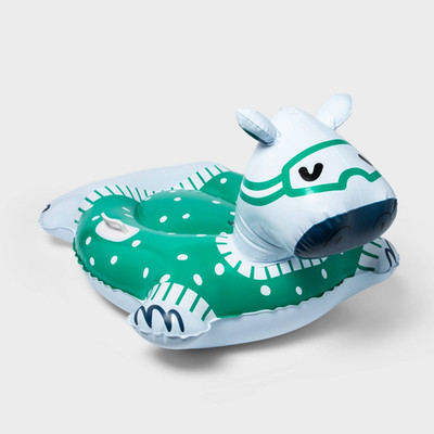 Sun Squad 50'' Snow Tube Hippo Green/White/Black Inflatable