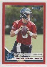 2019 Panini Donruss Rated Rookie Press Proof Red Clayton Thorson #350 4l3