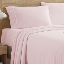 Flannel Sheets Queen Size Warm and Cozy Deep Pocket Queen, Pale Pink