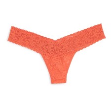 NWT Hanky Panky 1 Orange Signature Lace Original Rise Thong Underwear 130879