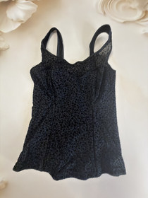 Triumph black florsl print not transparent corset  Lingerie size  it 1 eu38 uk 3